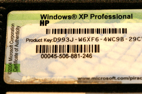 Windows xp pro 64 key